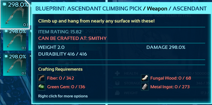 Climbing Pick Blueprint