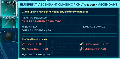 Climbing Pick Blueprint
