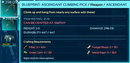 Climbing Pick Blueprint