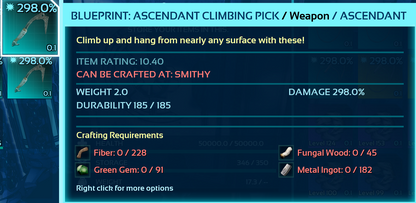 Climbing Pick Blueprint