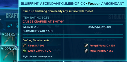 Climbing Pick Blueprint