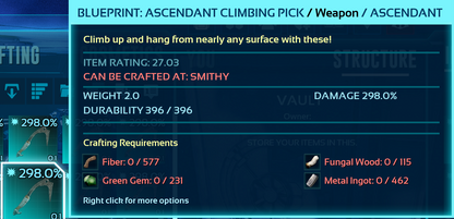 Climbing Pick Blueprint