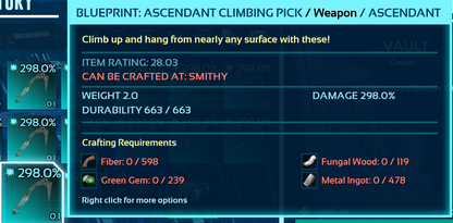 Climbing Pick Blueprint