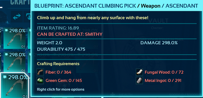 Climbing Pick Blueprint
