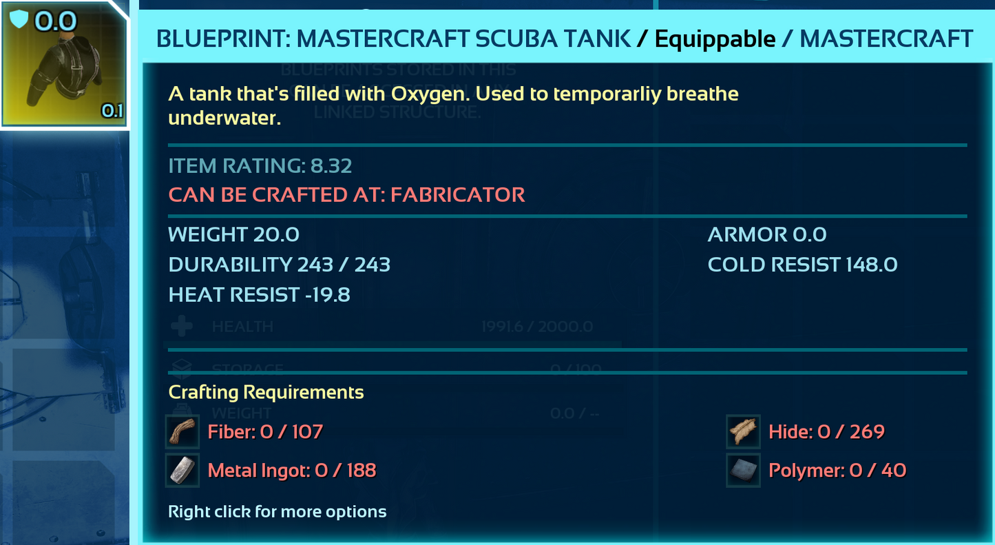 Scuba Blueprint