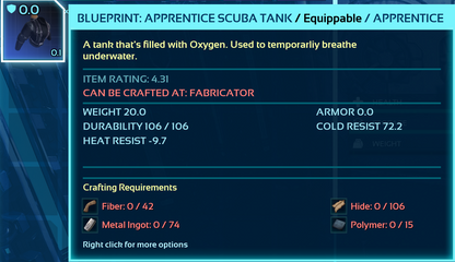 Scuba Blueprint